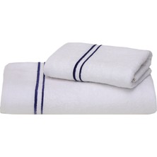 Sentiments Fortuna Banyo Havlusu 90 x 150  cm  Beyaz- Lacivert