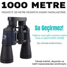 Upway Yüksek Kaliteli Çift Katman Lensli Hd 80X Su Geçirmez Profesyonel Binocular Dürbün