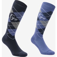 Fouganza Yetişkin Binici Çorabı - Mavi/Lacivert - 500