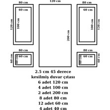 Diecor Dekoratif Boyanabilir 2,5 cm Duvar Çıtası Kesimli Hazır Paket