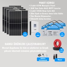 Cks Enerji 3 kW Hazır Solar Bağ Evi Paketi Kolay Kurulum - Maksimum Paket