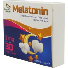 Gardener's Nutraliv Melatonin 3mg. Dil Altı Tablet