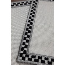 Damalı Gümüş 6'lı Kokteyl Kahve Sunum Peçetesi Maraş Işi Sırma Nakış Işlemeli Gardenya Sunumluk