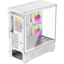 CF925 Tamperli Cam Gaming Oyuncu Kasası - 3 Rgb Fanlı, Kumandalı, Itx/m-Atx/atx/e-Atx Uyumlu