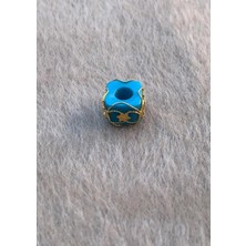 Bayar Gold Altın Mavi Yıldız Orta Boy Telkari Hülyam Boncuk