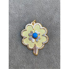 Bayar Gold 14 Ayar Altın Büyük Boy Yonca Kolye Ucu