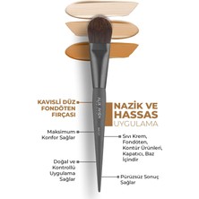 Kavisli Düz Fondöten Fırçası - Flat Foundation Brush