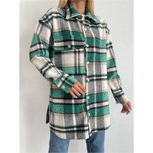 Kadın Oversize Premıum Oduncu Gömlek