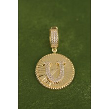 U Harf Altın Kolye Ucu  CGKKLY176