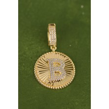 B Harf Altın Kolye Ucu  CGKKLY174