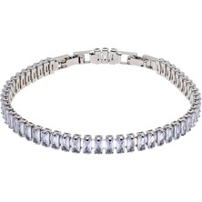 Swarovski Parlak Zirconia Çelik Bileklik Şıklığın Tamamlayıcısı