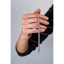 Swarovski Parlak Zirconia Çelik Bileklik Şıklığın Tamamlayıcısı