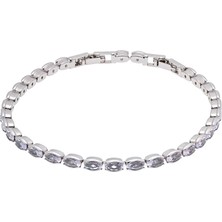 Swarovski Zirconia Taşlı Çelik Bileklik Modern ve Şık Aksesuar