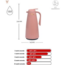 Star Termos Zagana Serisi Cam Termos 1.5 Litre Pudra STK-6162