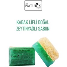 Naturix Doğal Kabak Lifli Zeytinyağlı Sabun Nemlendirici Arındırıcı Peeling Etkili Olive Oil Soap 130 gr