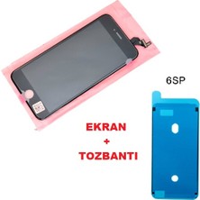 Tkgz iPhone 6s Plus LCD Ekran Dokunmatik (+Tozbantı Lw Marka) Siyah