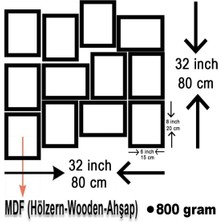 Pi Dekorasyon Amerikan Başkanları 12 Parça Ahşap Mdf Tablo ZLLTB411