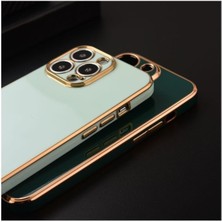 Apple iPhone 14 Pro Uyumlu Kılıf Golden Silikon Kılıf Beyaz