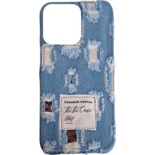 Apple iPhone 13 Pro Max Uyumlu Jeans Serisi  Denim Kot Desenli Premium Telefon Kılıfı