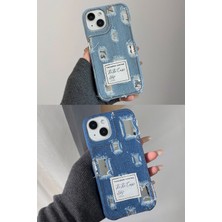 Apple iPhone 13 Pro Max Uyumlu Jeans Serisi  Denim Kot Desenli Premium Telefon Kılıfı
