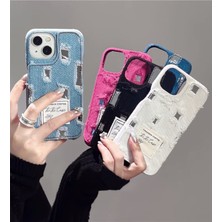 Apple iPhone 13 Pro Max Uyumlu Jeans Serisi  Denim Kot Desenli Premium Telefon Kılıfı