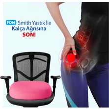 Fom Smith Visco Konforlu ve Rahatlatıcı Oturma Simidi Yastık, Ortopedik, 45 x 44 x 8, Fuşya