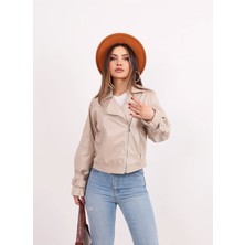 Kurgan Tekstil Kadın Oversize Deri Ceket
