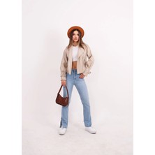 Kurgan Tekstil Kadın Oversize Deri Ceket