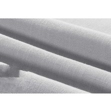 Zeren Home Sıvı Geçirmez Dertsiz Oval Masa Örtüsü Gri