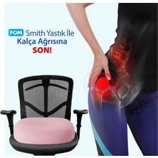Fom Smith Visco Konforlu ve Rahatlatıcı Oturma Simidi Yastık, Ortopedik, 45 x 44 x 8, Pembe