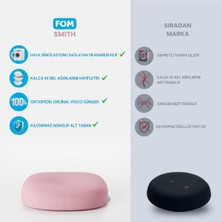 Fom Smith Visco Konforlu ve Rahatlatıcı Oturma Simidi Yastık, Ortopedik, 45 x 44 x 8, Pembe