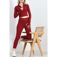 Ceylinmoda Kaşkorse Fosforlu Takım Bordo - 20916.1567.