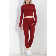 Ceylinmoda Kaşkorse Fosforlu Takım Bordo - 20916.1567.