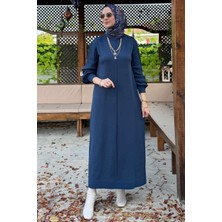 Ecem Indigo Triko Elbise