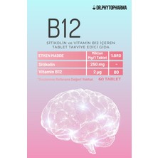 Dr. Phytopharma Sitikolin ve Vitamin B12 Içeren Takviye Edici Gıda 60 Tablet