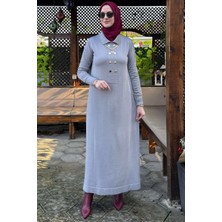 Sema Triko Elbise Gri