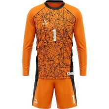 Çocuk ve Yetişkin Uzun Kol Turuncu Maç Futbol Kaleci Forması Goalkeeper Jersey Gk DMN225439