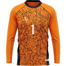 Çocuk ve Yetişkin Uzun Kol Turuncu Maç Futbol Kaleci Forması Goalkeeper Jersey Gk DMN225439