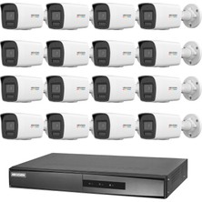 Hikvision 16 Kameralı 4 Mp Colorvu İp Güvenlik Kamera Seti DS-2CD1047G2H-LIUF (Dahili Mikrofonlu)