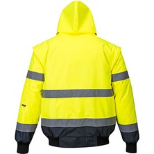 Portwest C465 - Hi-Vis 3-In1 Kontrast Bomber Mont Sarı/lacivert