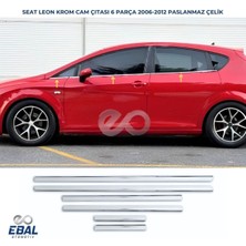 Ebal Oto Seat Leon Mk2 Krom Cam Çıtası 6 Prç. 2006-2012 P. Çelik