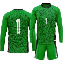 Domin Spor Erkek Uzun Kol Yeşil Maç Futbol Kaleci Forması Goalkeeper Jersey Gk TYC83E7B5A55B23D08