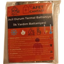 Doğal Eczane Acil Durum Ilk Yardım Battaniyesi Deprem Survival Termal Battaniye