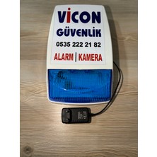 Sahte Siren ve Sahte Kamera Seti Direk Fişe Takın Adaptörlü Sticker Li