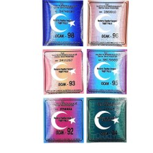 Gümrük Pulu 6'li Set Türk Bayraklı Cam Sticker Etiketçilere Özel (490662117)