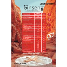 Dr. Phytopharma Kırmızı Ginseng, A,b,d,e Vitaminler ve Mineraller Içeren Kapsül Takviye Edici Gıda 705MG x 60 Kapsül