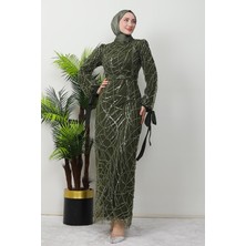 Giza Store Nazende Tesettür Abiye Haki