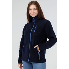 Bast10  Kadın Erkek Outdoor Cepli Tam Fermuarlı Polar