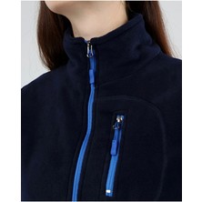 Bast10  Kadın Erkek Outdoor Cepli Tam Fermuarlı Polar