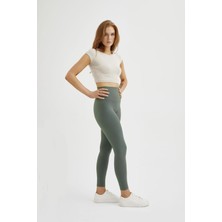 Oroverde Kadın Ultra Soft Mikrofiber Thermal Haki Tayt